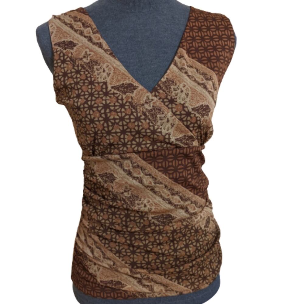 Bandolino Cross Surplice Front Sleeveless Top